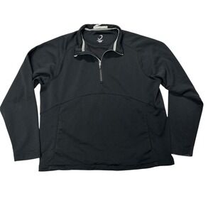Zero Restriction Tour Series Men's XL Black Quarter Zip Sweater Pullover 1/4 Zip